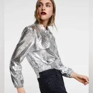 Zara | Jackets & Coats | Zara Soft Light Faux Leather Moto
